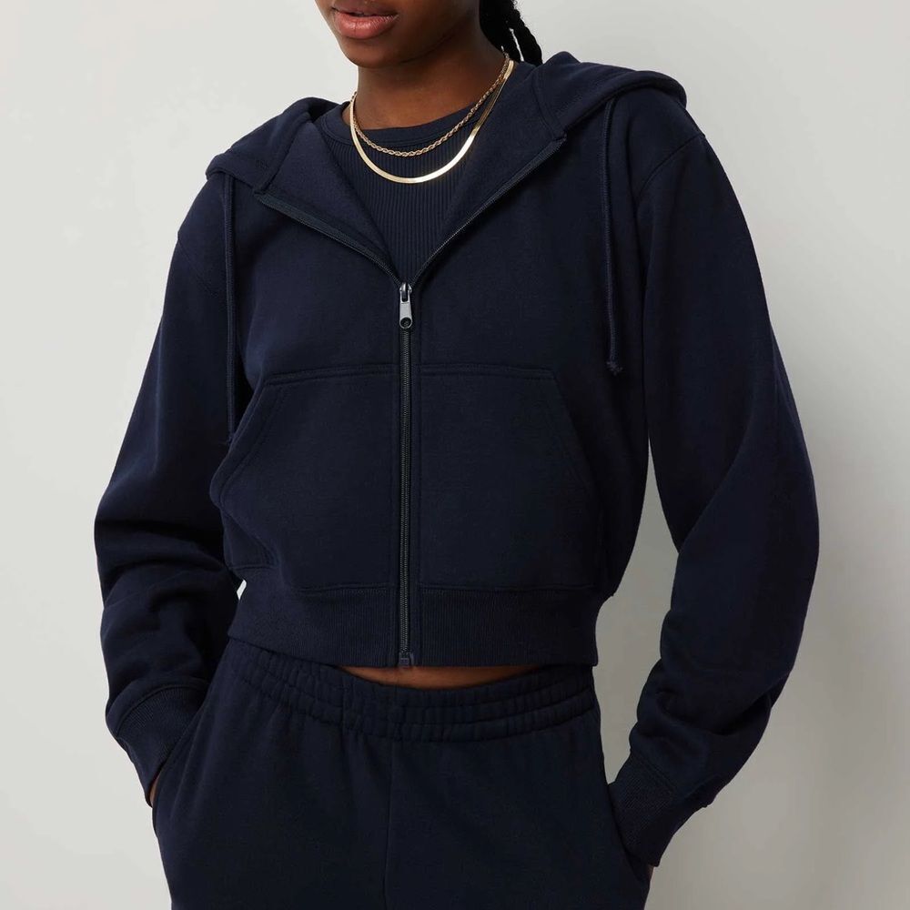 Ardene Dark blue cropped hoodie